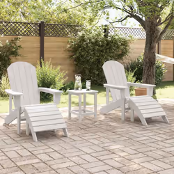 vidaXL Mobili da lounge da giardino 2 pcs Bianco 74 x 82 x 90cm - Vista aggiuntiva 3