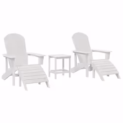 vidaXL Mobili da lounge da giardino 3 pcs Bianco 38 x 38 x 46cm - Vista aggiuntiva 2