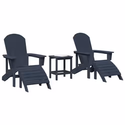 vidaXL Mobili da lounge da giardino 3 pcs Navy 38 x 38 x 46cm Plastica - Vista aggiuntiva 3