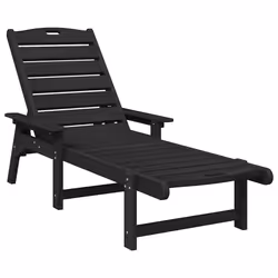 vidaXL Mobili da lounge da giardino 2 pcs Nero 53 x 195.5 x 30cm - Vista aggiuntiva 2