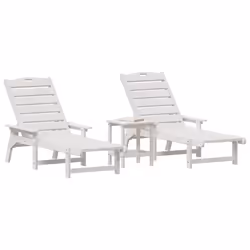 vidaXL Mobili da lounge da giardino 3 pcs Bianco 38 x 38 x 46cm - Vista aggiuntiva 3