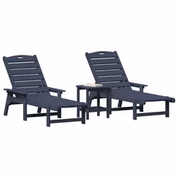 vidaXL Mobili da lounge da giardino 3 pcs Navy 38 x 38 x 46cm - Vista aggiuntiva 3