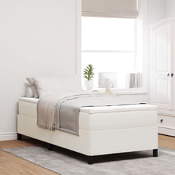 Struttura letto Panna 80x200 cm Tessuto a coste Vidaxl