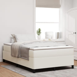 vidaXL Struttura Letto Crema 120x190 cm in Tessuto A Coste