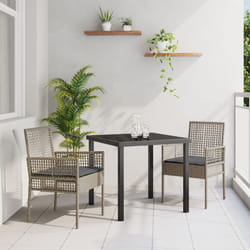 Sedie da giardino 2 pezzi con cuscini Grigio Rattan Vidaxl