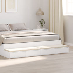 Vidaxl - Cassetti per letto bianchi 180x36,5x16,5 cm in legno ingegnerizzato
