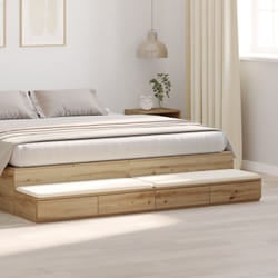 Vidaxl - Cassetti per letto Rovere artigianale 180x36,5x16,5 cm in legno ingegnerizzato