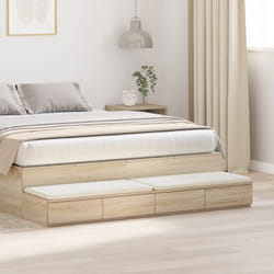 Vidaxl - Cassetti per Letti Rovere Sonoma 135x36,5x16,5 cm in Legno Ingegnerizzato