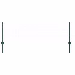 vidaXL Pali per Recinzione 44 pcs Verde 100 cm Acciaio - Vista aggiuntiva 3