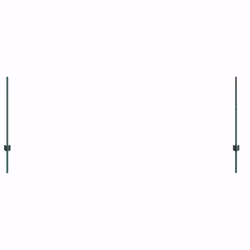 vidaXL Pali per Recinzione 44 pcs Verde 120 cm Acciaio - Vista aggiuntiva 3