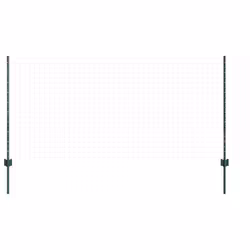 vidaXL Pali per Recinzione 22 pcs Verde 140 cm Acciaio - Vista aggiuntiva 3