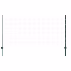 vidaXL Pali per Recinzione 44 pcs Verde 160 cm Acciaio - Vista aggiuntiva 3