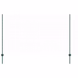 vidaXL Pali per Recinzione 44 pcs Verde 180 cm Acciaio - Vista aggiuntiva 3