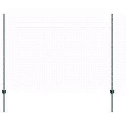 vidaXL Pali per Recinzione 44 pcs Verde 200 cm Acciaio - Vista aggiuntiva 3