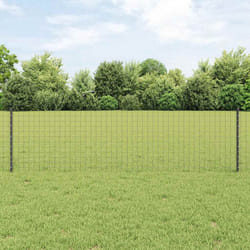 vidaXL Pali per Recinzione 44 pcs Grigio 100 cm Acciaio