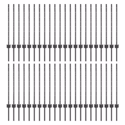 vidaXL Pali per Recinzione 44 pcs Grigio 120 cm Acciaio - Vista aggiuntiva 2