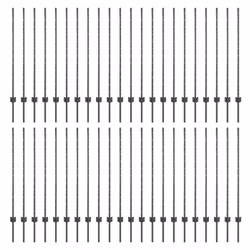 vidaXL Pali per Recinzione 88 pcs Grigio 160 cm Acciaio - Vista aggiuntiva 2