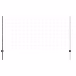 vidaXL Pali per Recinzione 88 pcs Grigio 160 cm Acciaio - Vista aggiuntiva 3