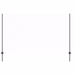 vidaXL Pali per Recinzione 44 pcs Grigio 180 cm Acciaio - Vista aggiuntiva 3