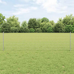 vidaXL Pali per Recinzione 44 pcs Argento 100 cm Acciaio