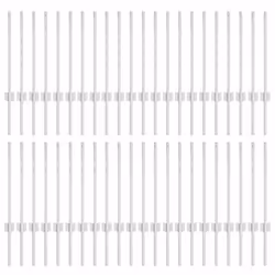 vidaXL Pali per Recinzione 44 pcs Argento 100 cm Acciaio - Vista aggiuntiva 2