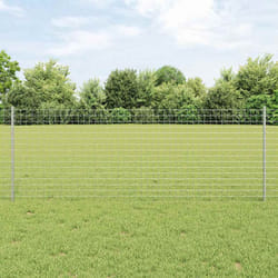 vidaXL Pali per Recinzione 22 pcs Argento 120 cm Acciaio