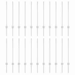 vidaXL Pali per Recinzione 22 pcs Argento 120 cm Acciaio - Vista aggiuntiva 2