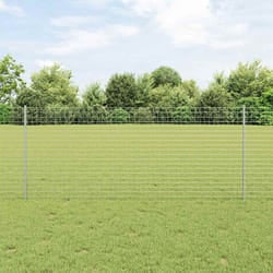 vidaXL Pali per Recinzione 44 pcs Argento 140 cm Acciaio
