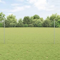 vidaXL Pali per Recinzione 44 pcs Argento 160 cm Acciaio