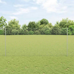 vidaXL Pali per Recinzione 88 pcs Argento 180 cm Acciaio