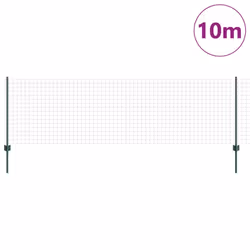 vidaXL Recinzione con pali. Verde 0.8 x 10 m Acciaio - Vista aggiuntiva 3
