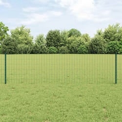 vidaXL Recinzione con pali. Verde 0.6 x 10 m Acciaio