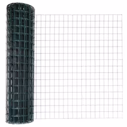 vidaXL Recinzione con pali. Verde 1.4 x 10 m Acciaio - Vista aggiuntiva 2