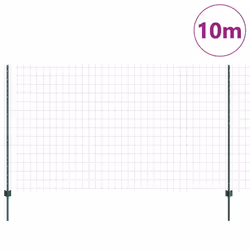 vidaXL Recinzione con pali. Verde 1.4 x 10 m Acciaio - Vista aggiuntiva 3