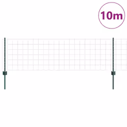 vidaXL Recinzione con pali. Verde 0.6 x 10 m Acciaio - Vista aggiuntiva 3