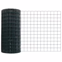 vidaXL Recinzione con pali. Verde 0.8 x 10 m Acciaio - Vista aggiuntiva 2