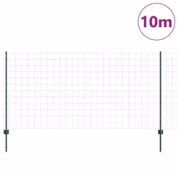 vidaXL Recinzione con pali. Verde 1.2 x 10 m Acciaio - Vista aggiuntiva 3