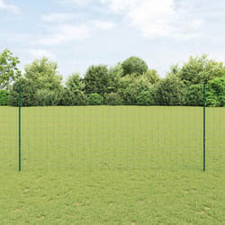 vidaXL Recinzione con pali. Verde 1.4 x 10 m Acciaio