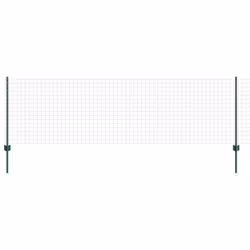 vidaXL Recinzione con pali. Verde 0.8 x 25 m Acciaio - Vista aggiuntiva 2