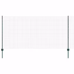 vidaXL Recinzione con pali. Verde 1.2 x 25 m Acciaio - Vista aggiuntiva 2