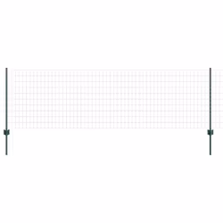 vidaXL Recinzione con pali. Verde 0.8 x 25 m Acciaio - Vista aggiuntiva 2