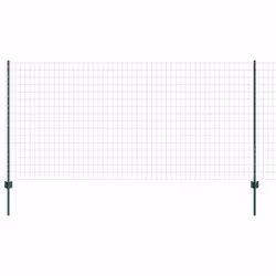 vidaXL Recinzione con pali. Verde 1.2 x 25 m Acciaio - Vista aggiuntiva 2