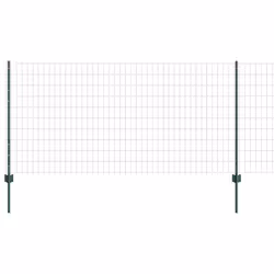 vidaXL Recinzione con pali. Verde 1 x 25 m Acciaio - Vista aggiuntiva 2