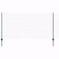 vidaXL Recinzione con pali. Verde 1.2 x 25 m Acciaio - Vista aggiuntiva 2
