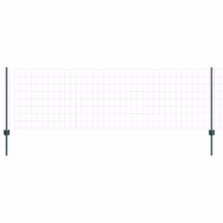 vidaXL Recinzione con pali. Verde 0.8 x 25 m Acciaio - Vista aggiuntiva 2