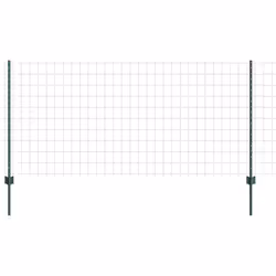 vidaXL Recinzione con pali. Verde 1 x 25 m Acciaio - Vista aggiuntiva 2