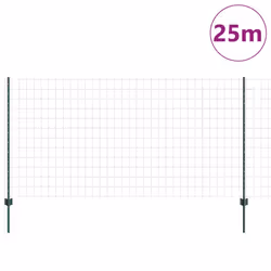 vidaXL Recinzione con pali. Verde 1.2 x 25 m Acciaio - Vista aggiuntiva 3