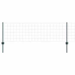 vidaXL Recinzione con pali. Verde 0.6 x 25 m Acciaio - Vista aggiuntiva 2