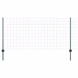 vidaXL Recinzione con pali. Verde 1 x 25 m Acciaio - Vista aggiuntiva 2