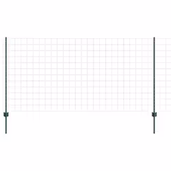 vidaXL Recinzione con pali. Verde 1.2 x 25 m Acciaio - Vista aggiuntiva 2